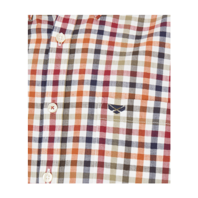 Hoggs of Fife Douglas Twill Shirt Rust/Olive 