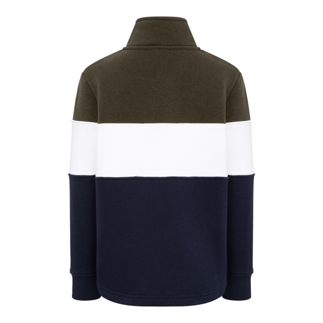 Hoggs Dumfries 1888 Junior 1/4 Zip Sweatshirt - Forest/White/Navy 