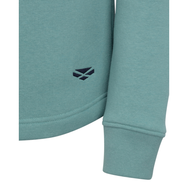 Hoggs Dumfries 1888 Ladies 1/4 Zip Sweatshirt - Mineral Blue/Pink 