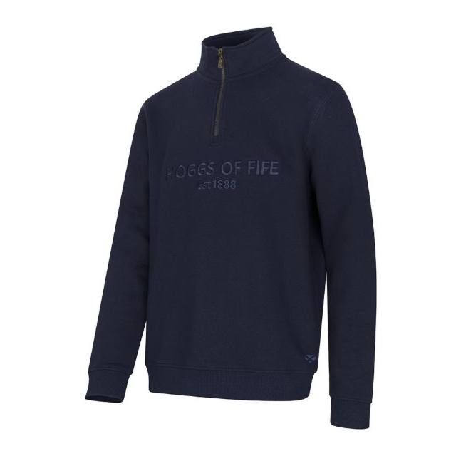 Hoggs Galloway 1888 Plain 1/4 Zip - Navy