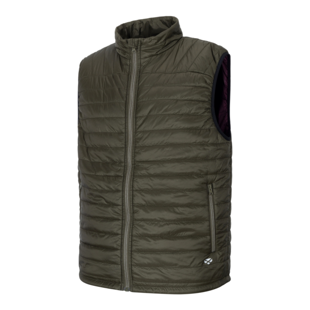 Hoggs Kingston Rop-Stop Gilet - Olive / Merlot 