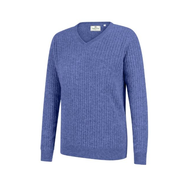 Hoggs Lauder Ladies Cable Pullover - Violet