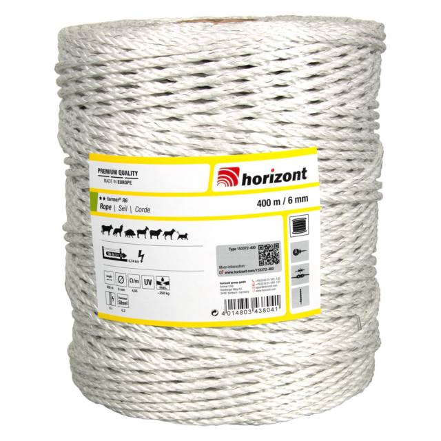 Horizont Polyrope White Farmer R6 400m 6mm