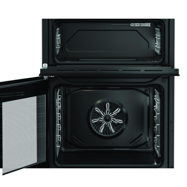 Hotpoint HDE6VDC2B1 60cm Double Oven Electric Cooker - Black