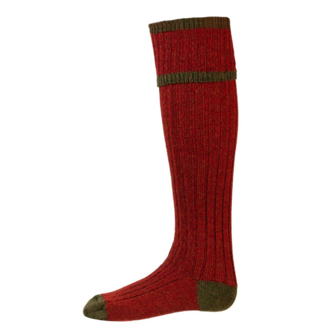House of Cheviot Kyle Sock & Garter - Rosehip 