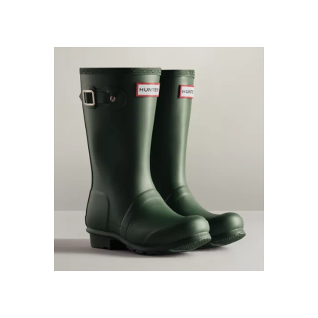 Hunters Original Kids Wellington Boots - Hunter Green 