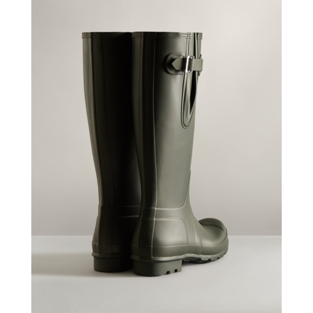 Hunters Men's Tall Side Adjustable Wellingtons Dark Olive