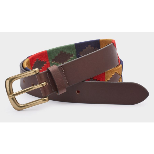 Ibex Polo Belt Brn/Sand/Grn/Nvy/Red 