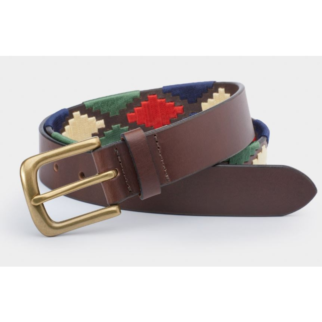 Ibex Polo Belt Brown/Red/Green/Navy 