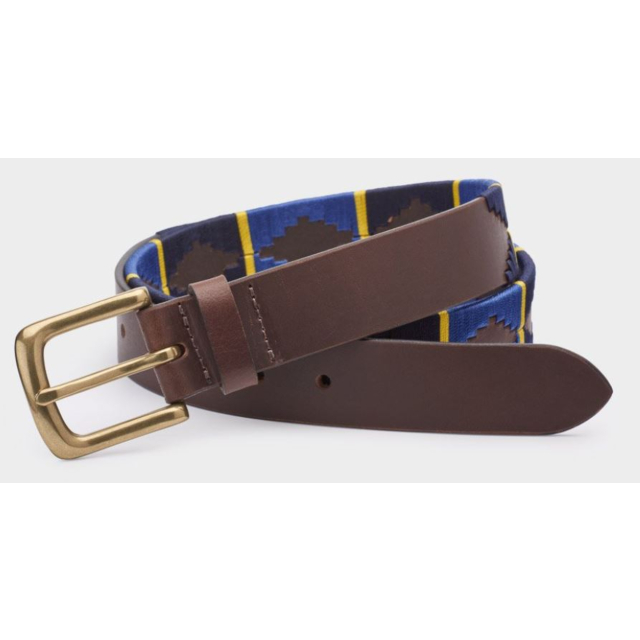 Ibex Polo Belt Brown/Blue/Yellow/Navy