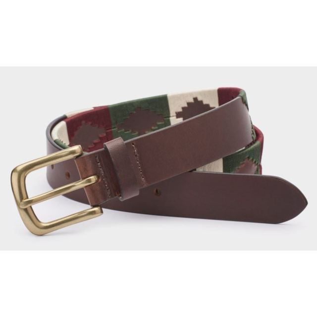 Ibex Polo Belt - Brown/Beige/Burgundy/Green