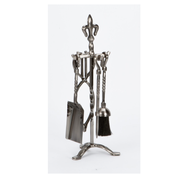 Inglenook FIRE116 Fleur De Lys Companion Set - Pewter