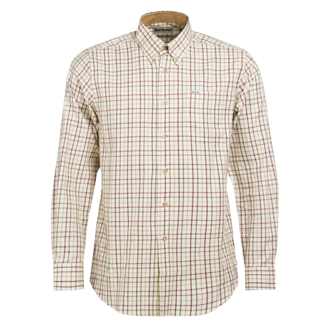 Barbour Sporting Tattersall Shirt - Red / Khaki 