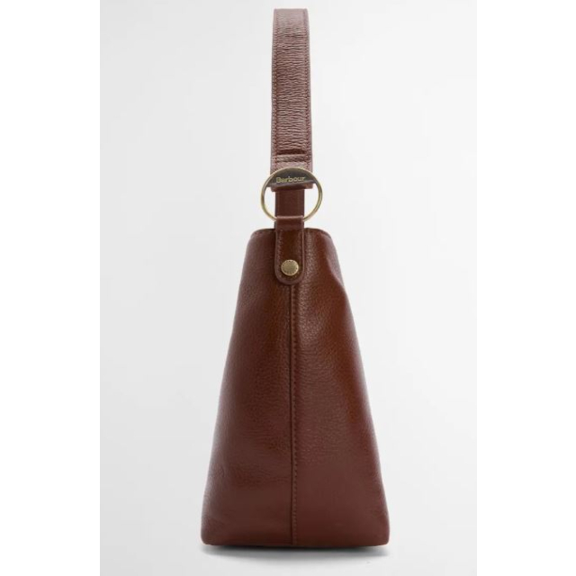 Barbour Cedar Leather Bucket Bag - Brown