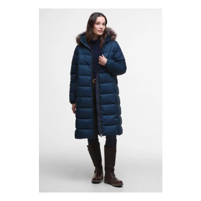 Barbour Marjoram Puffer Jacket - Dark Navy/Blackwatch