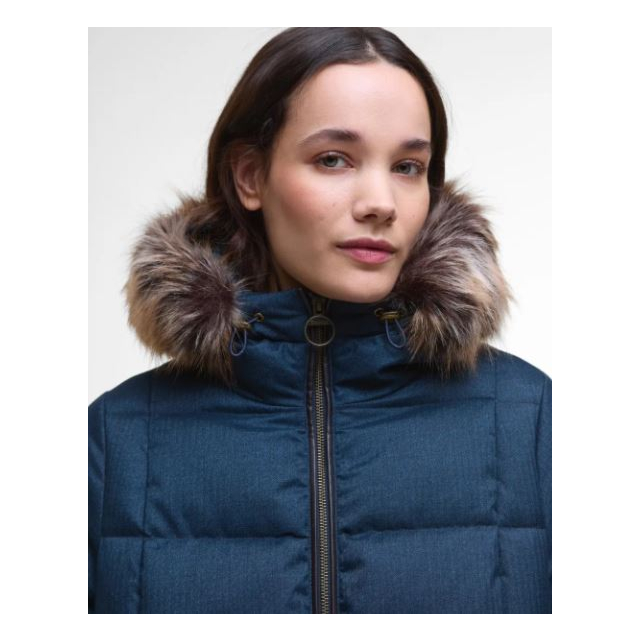 Barbour Marjoram Puffer Jacket - Dark Navy/Blackwatch