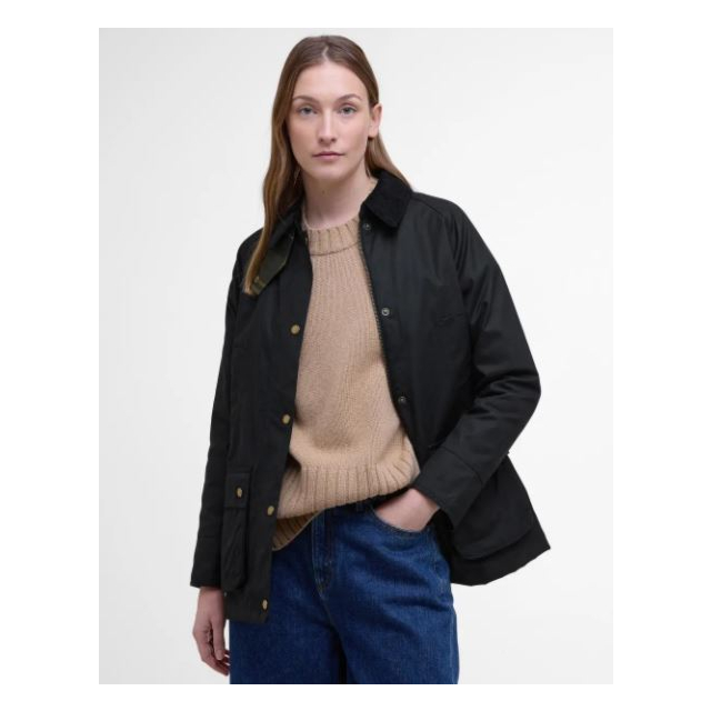 Barbour Acorn Wax Jacket - Black/Classic 