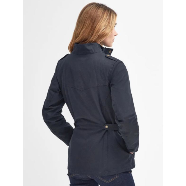 Barbour Winter Defence Wax Jacket - Navy/Classic