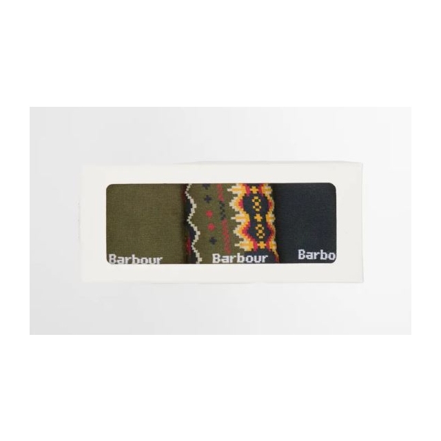 Barbour Case Fairisle Gift Sock Box - Classic Tartan