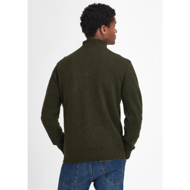 Barbour Essential Lambswool Half Zip Jumper - Seaweed