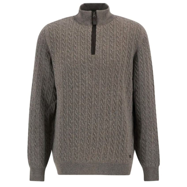 Barbour Ramsden Half Zip Jumper - Military Marl