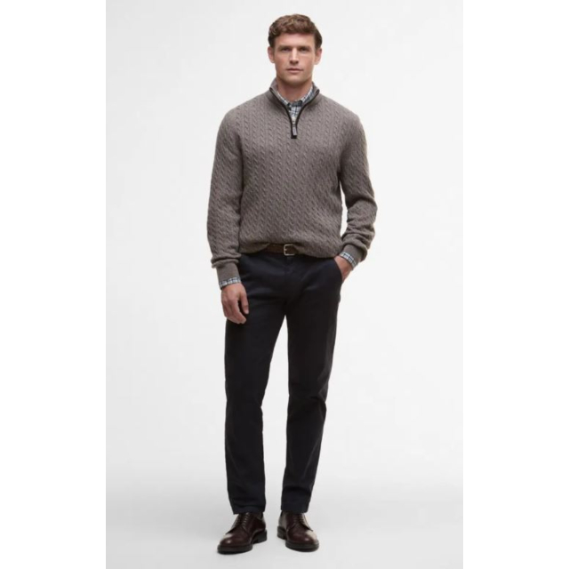Barbour Ramsden Half Zip Jumper - Military Marl
