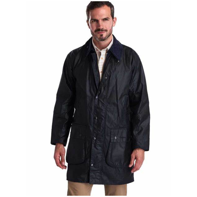 Barbour Border Wax Jacket Navy