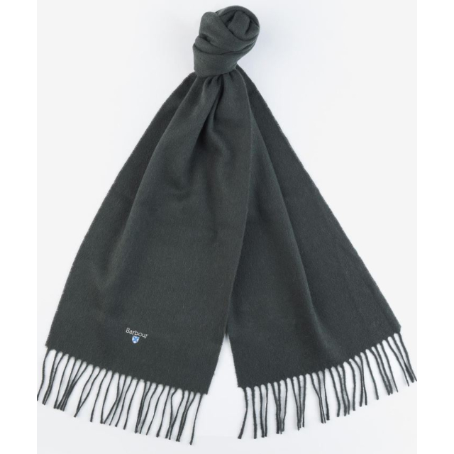 Barbour Plain Lambswool Scarf - Forest Green