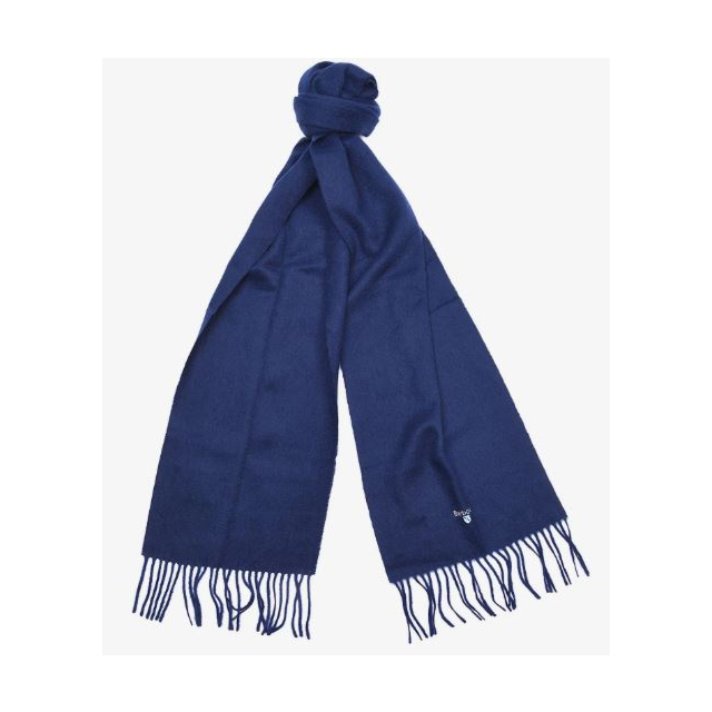 Barbour Plain Lambswool Scarf - Navy 