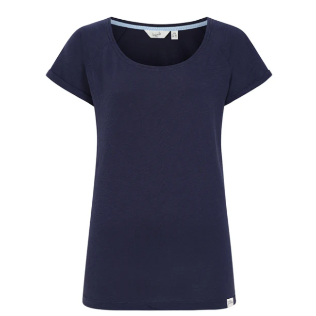 Lazy Jacks Roll Sleeve Top Twilight