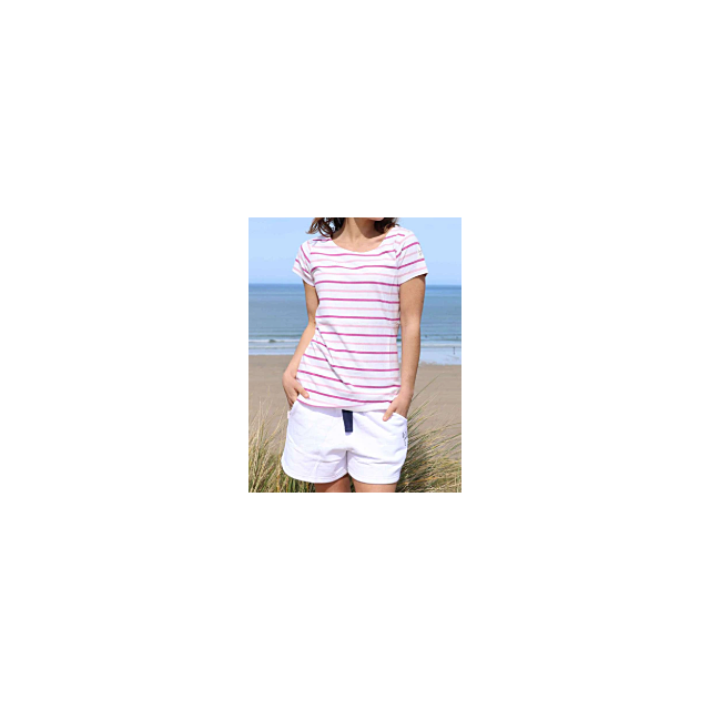 Lazy Jacks Breton Top Pink Stripe