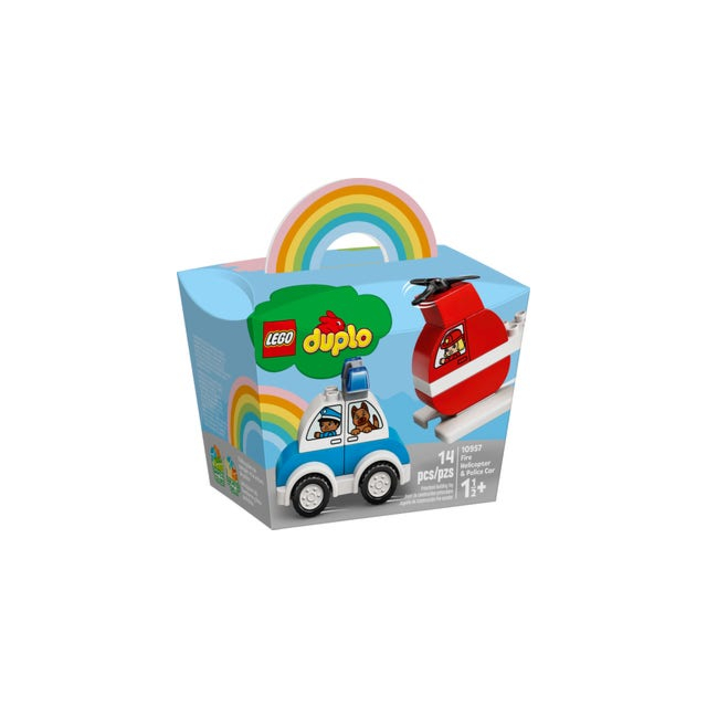 LEGO Duplo Fire Helicopter + Police Car