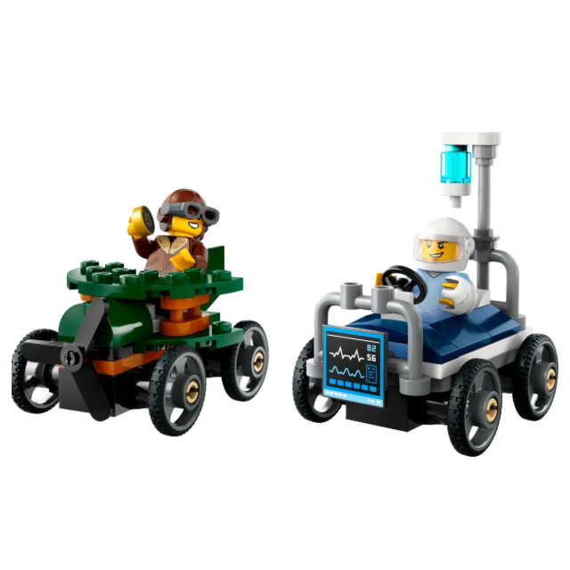 LEGO City Airplane Vs. Hospital Bed Race Car Park