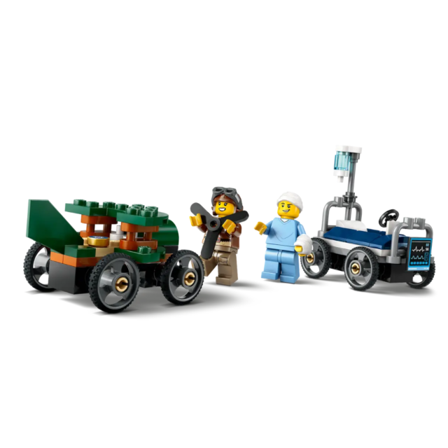 LEGO City Airplane Vs. Hospital Bed Race Car Park