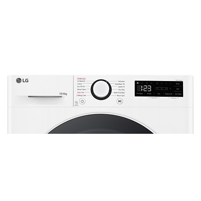 LG FWY706WWTN1 10kg / 6kg 1400 Spin Washer Dryer - White