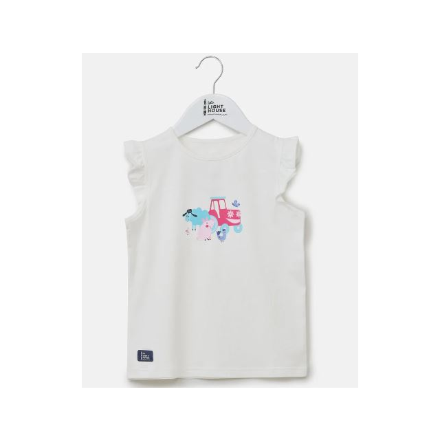 Lighthouse Causeway Swing T-Shirt - Pink Tractor Friends