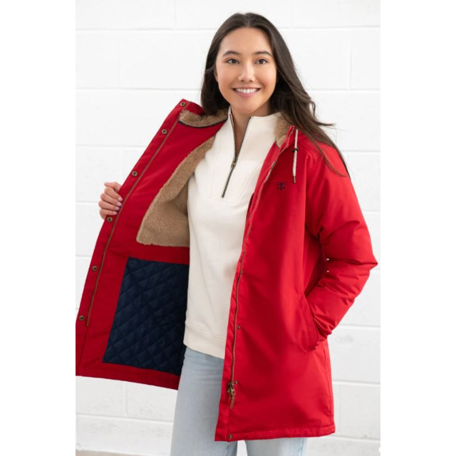 Lighthouse Scarlet Ladies Coat - Red
