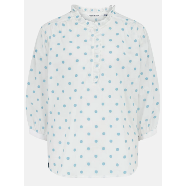 Lighthouse Thea Cotton Blouse - Blue Dot