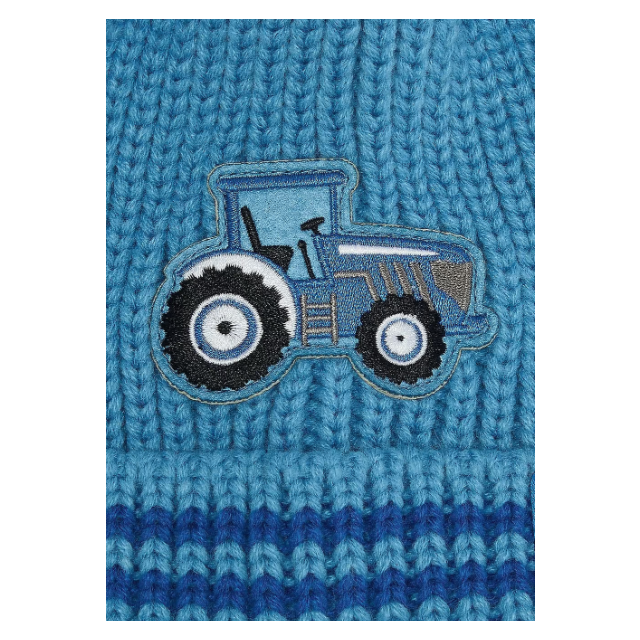 Lighthouse Bobbie Hat Blue Tractor 