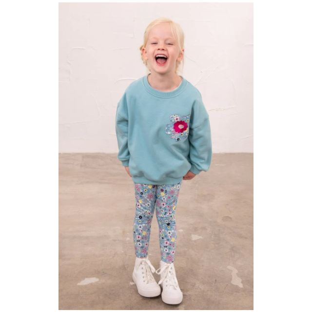 Lighthouse Flora Sweatshirt Pastel Teal 