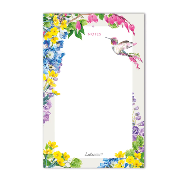 Lola Designs Hummingbird Tear Off Notepad