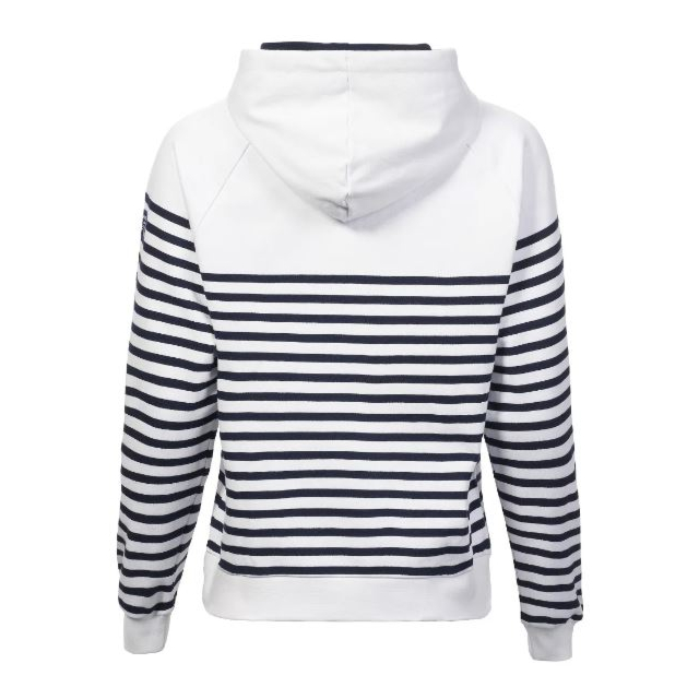 Musto Marina Stripe Hoodie - White / Navy