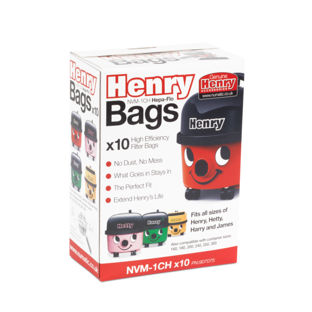 Numatic Henry HepaFlo Filter Bags Model 907075 - White