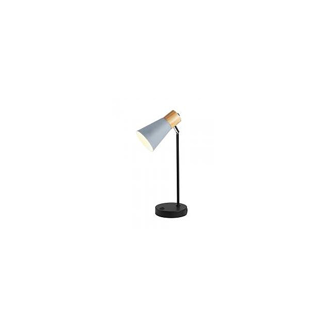 Oaks Lighting Sylva Grey Table Lamp With USB 
