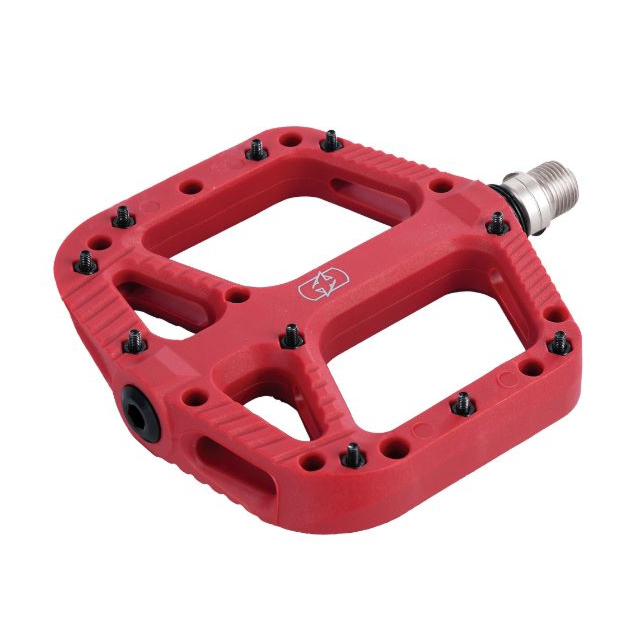 Oxford Loam 20 Nylon Flat Pedals Red