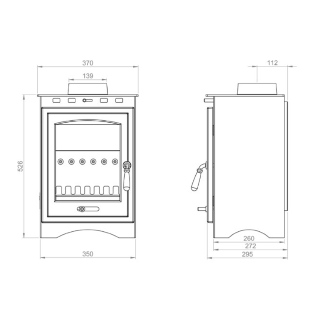 Penman Helios 5 Eco Multi-Fuel Stove - 5kW - Black
