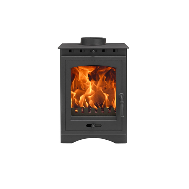 Penman Helios 5 Eco Multi-Fuel Stove - 5Kw - Black - * Including Flue Kit *