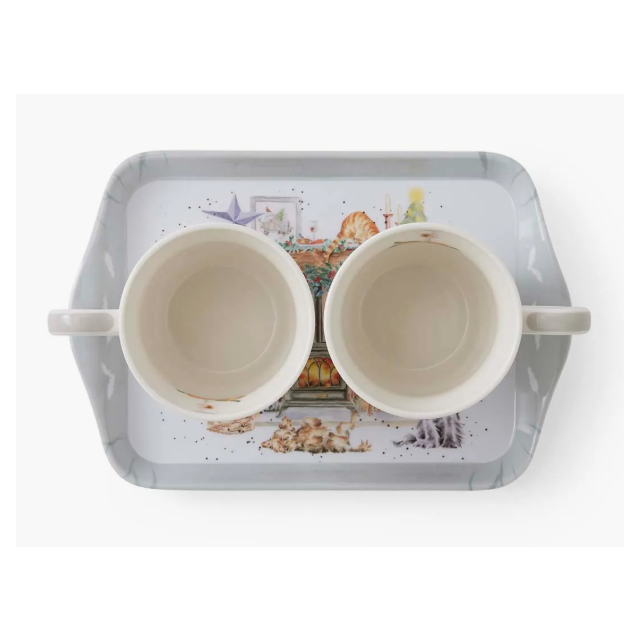 Wrendale Christmas 'No Place Like Home' Mug + Tray Set