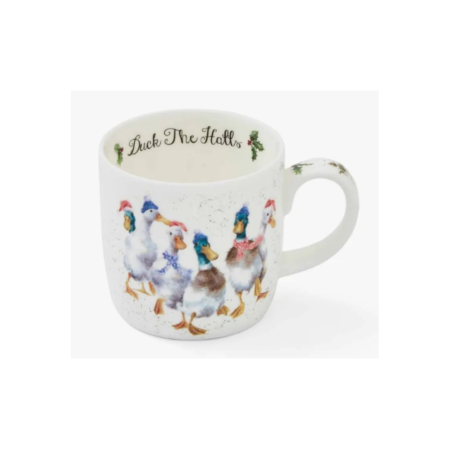 Wrendale Christmas Mug - Duck The Halls