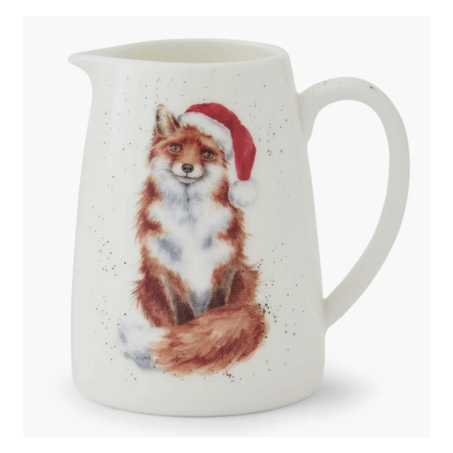 Wrendale Christmas Posy Jug - Fox